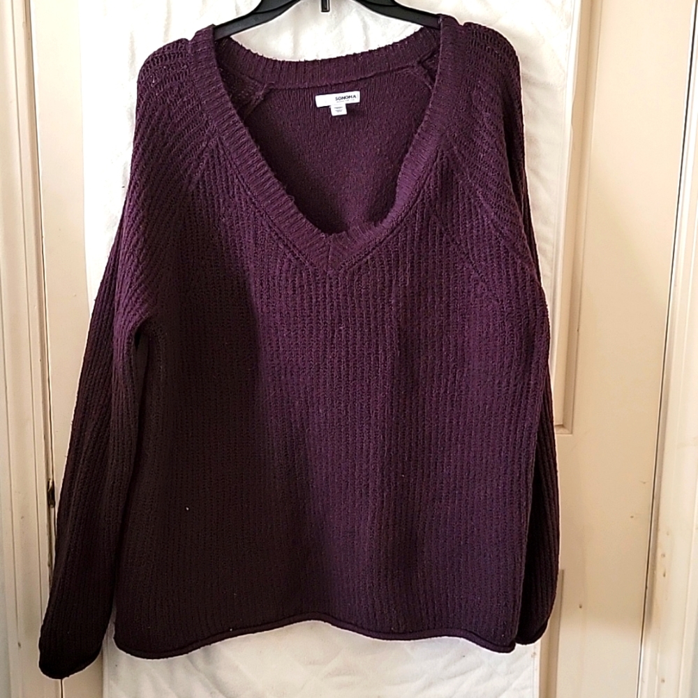Sonoma Purple Sweater 0X